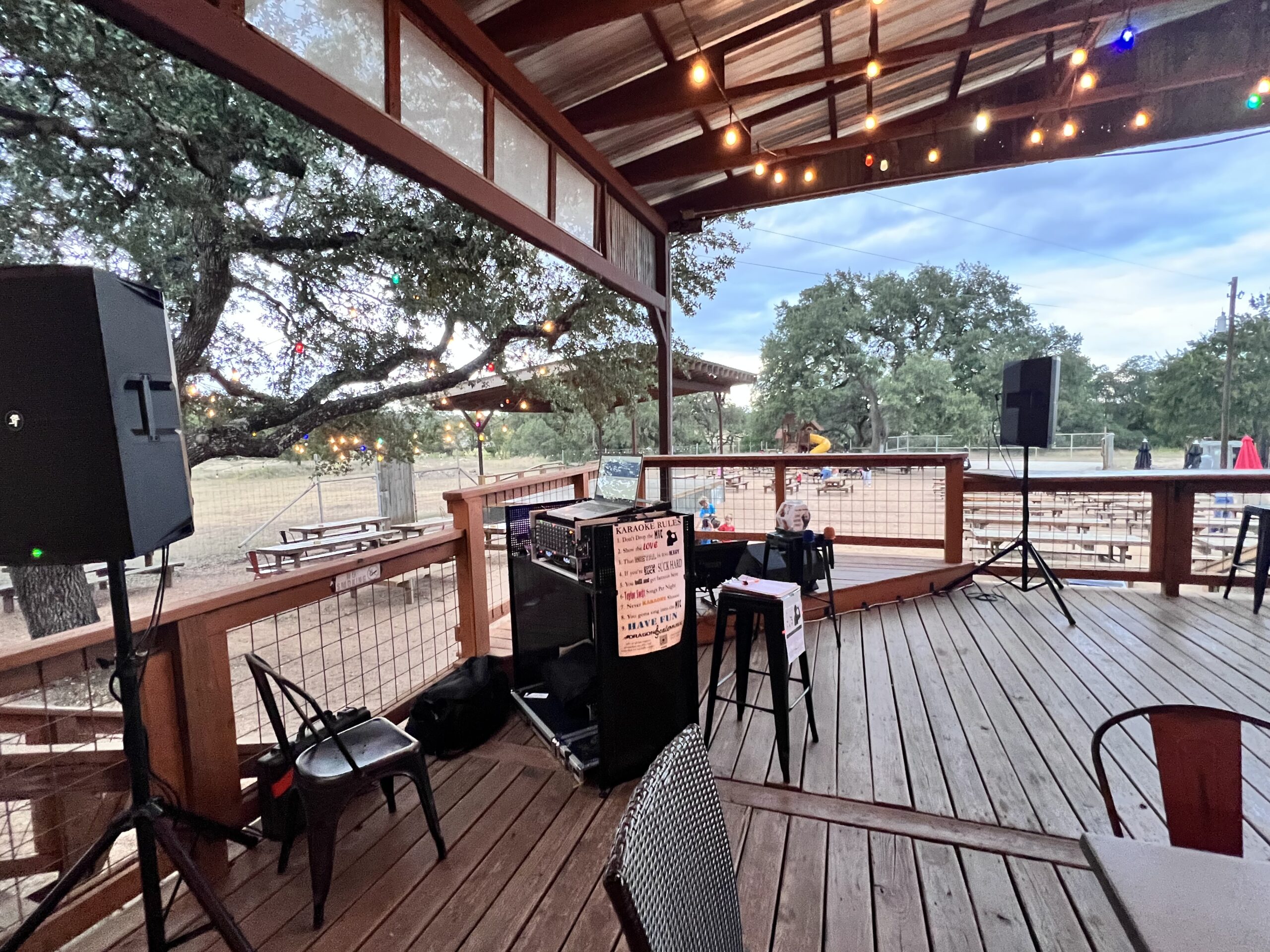 DJ Set up in Boerne, TX at Pure Country BBQ