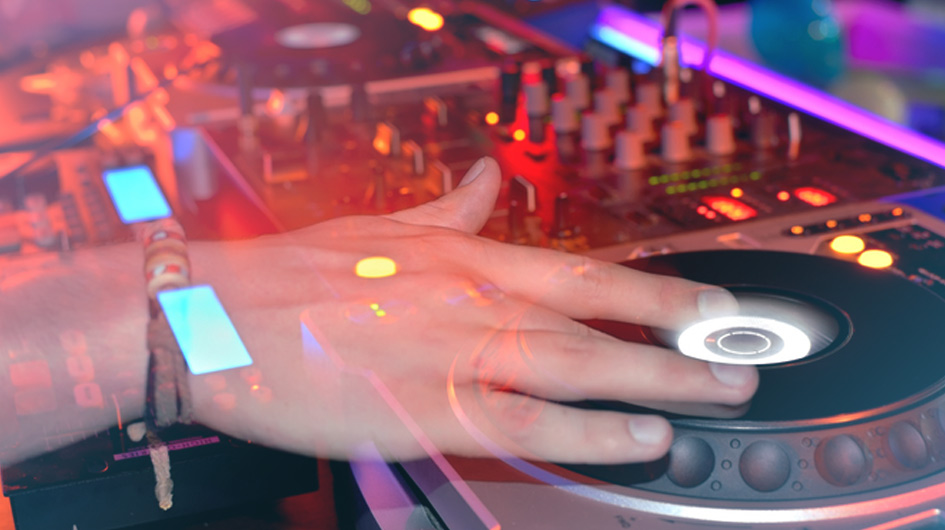 Close up of Charlie working mixer in boerne, TX